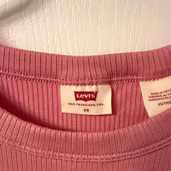 Levi’s Pink Ribbed Tank Top - Picture 2 of 6